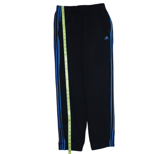 Adidas Men’s Black XL Sweatpants with Blue Stripe Detail