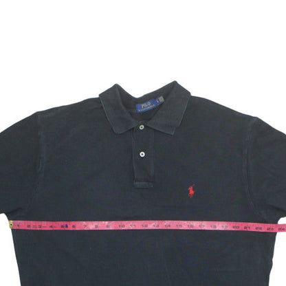 Ralph Lauren Men's Black Cotton Polo Shirt Size L Classic Fit