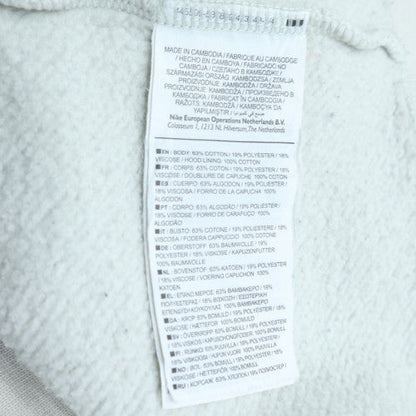 Nike Men's White Full Zip Fleece Hoodie M Regular Winter Sportswear