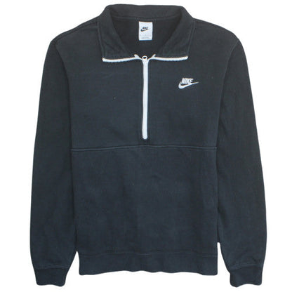 Nike Men's Black Half Zip Fleece Sweatshirt Size M