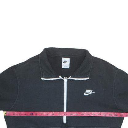 Nike Men's Black Half Zip Fleece Sweatshirt Size M