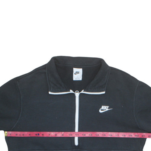 Nike Men's Black Half Zip Fleece Sweatshirt Size M