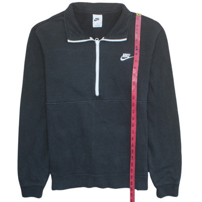 Nike Men's Black Half Zip Fleece Sweatshirt Size M