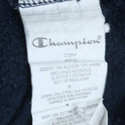 Champion Men's Blue Pullover Hoodie Medium Fleece Logo Sweatshirt
