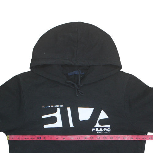 Fila Men's Black Pullover Hoodie Small Graphic Sportswear