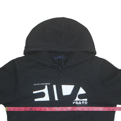 Fila Men's Black Pullover Hoodie Small Graphic Sportswear