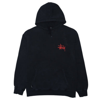 Stussy Mens Black XL Pullover Hoodie with Dragon Graphic Print