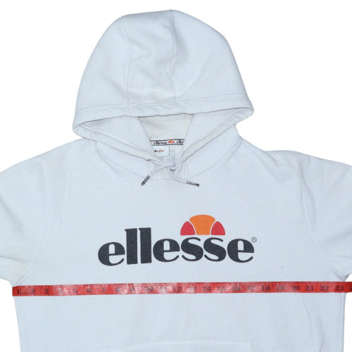 Ellesse Men’s White XL Pullover Hoodie with Logo Graphic Fleece