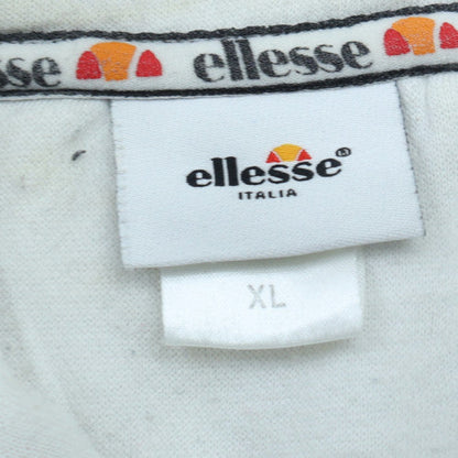 Ellesse Men’s White XL Pullover Hoodie with Logo Graphic Fleece