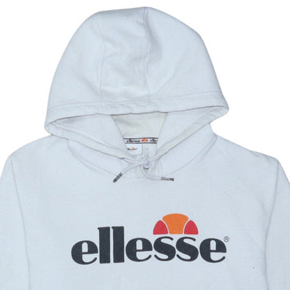 Ellesse Men’s White XL Pullover Hoodie with Logo Graphic Fleece