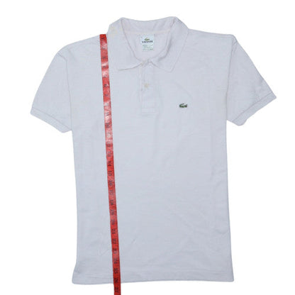 Lacoste Men’s White Cotton Polo Shirt Size M Short Sleeve Classic Fit