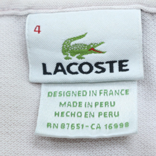 Lacoste Men’s White Cotton Polo Shirt Size M Short Sleeve Classic Fit