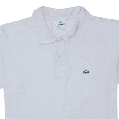 Lacoste Men’s White Cotton Polo Shirt Size M Short Sleeve Classic Fit