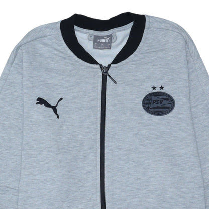 Puma PSV Men's Grey Full Zip Sweatshirt Size L Football Top