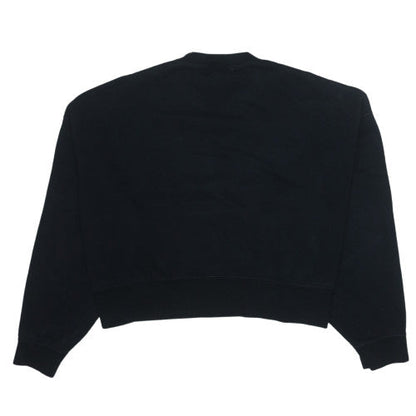 Nike Women Black Crew Neck Pullover Sweatshirt M Cotton Blend