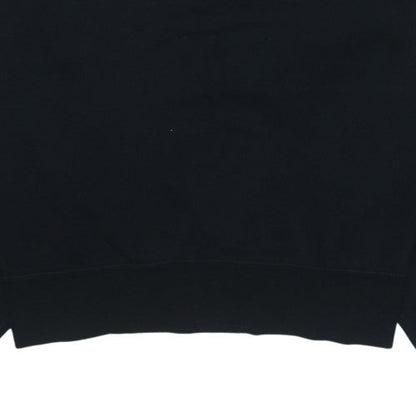 Nike Women Black Crew Neck Pullover Sweatshirt M Cotton Blend