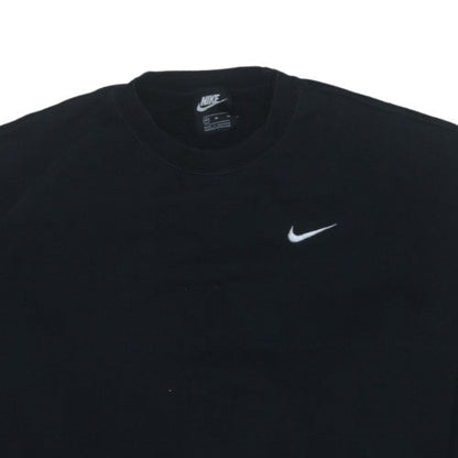 Nike Women Black Crew Neck Pullover Sweatshirt M Cotton Blend