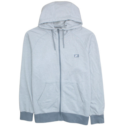 Nike Mens Grey 2XL Full Zip Hoodie Fleece Sweatshirt