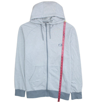 Nike Mens Grey 2XL Full Zip Hoodie Fleece Sweatshirt