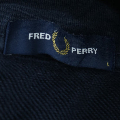 Fred Perry Men's Blue 1/4 Zip High Neck Sweatshirt Size L