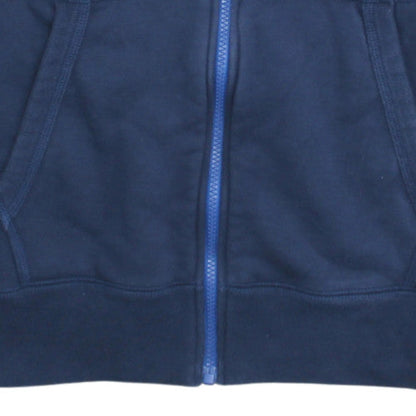 Nike Men's Blue XL Full Zip Hoodie with Logo Detail