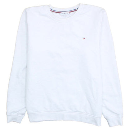 Tommy Hilfiger Men's White Crew Neck Pullover Sweatshirt M