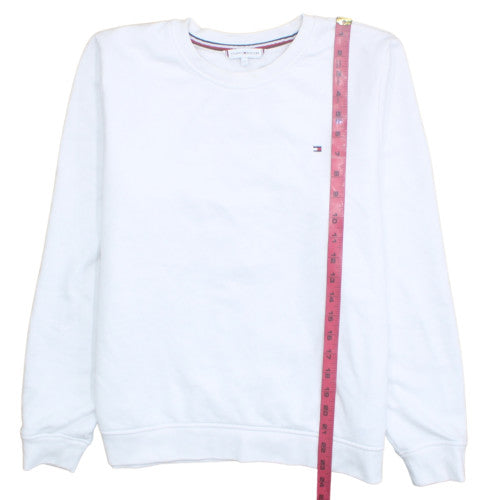 Tommy Hilfiger Men's White Crew Neck Pullover Sweatshirt M