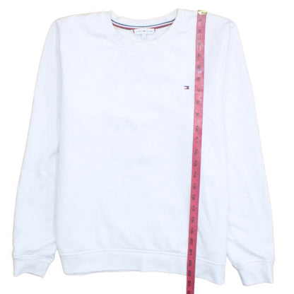 Tommy Hilfiger Men's White Crew Neck Pullover Sweatshirt M