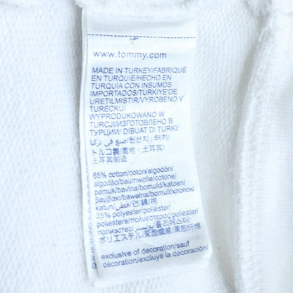 Tommy Hilfiger Men's White Crew Neck Pullover Sweatshirt M