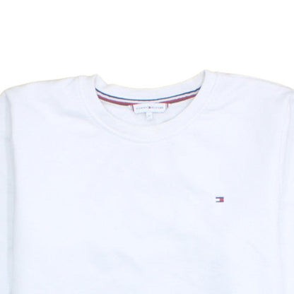 Tommy Hilfiger Men's White Crew Neck Pullover Sweatshirt M