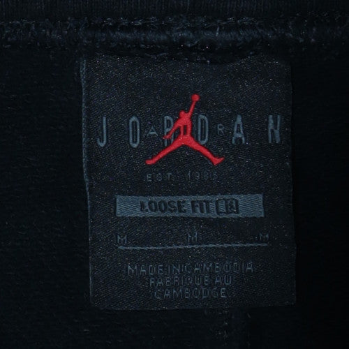 Jordan Men's Black Sweatpants M Relaxed Fit Cotton Fleece