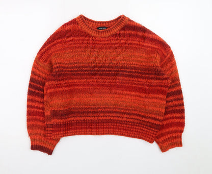 New Look Women’s Red Chunky-Knit Pullover Jumper Size L