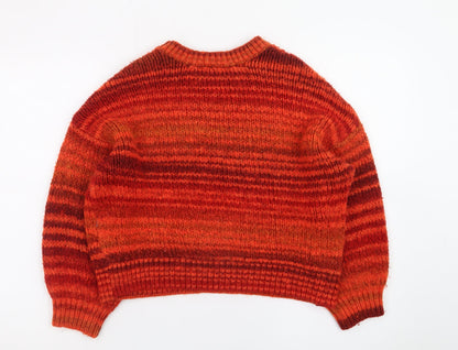 New Look Women’s Red Chunky-Knit Pullover Jumper Size L