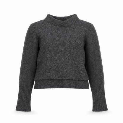 AllSaints Womens Grey Wool Blend High Neck Pullover Jumper XS