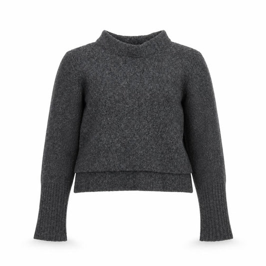 AllSaints Womens Grey Wool Blend High Neck Pullover Jumper XS