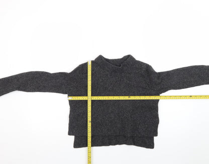 AllSaints Womens Grey Wool Blend High Neck Pullover Jumper XS