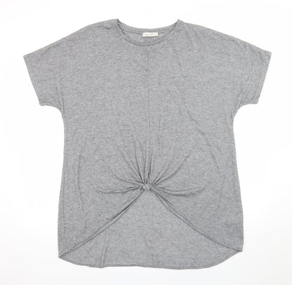 Marks and Spencer Women’s Grey Knot Front Jersey T-Shirt Size 18