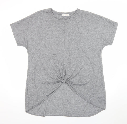 Marks and Spencer Women’s Grey Knot Front Jersey T-Shirt Size 18