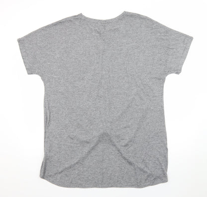 Marks and Spencer Women’s Grey Knot Front Jersey T-Shirt Size 18