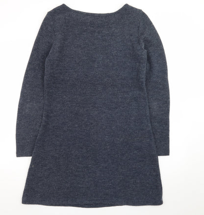 Lily & Me Women’s Blue Knit Long Sleeve Sweater Dress Size 12