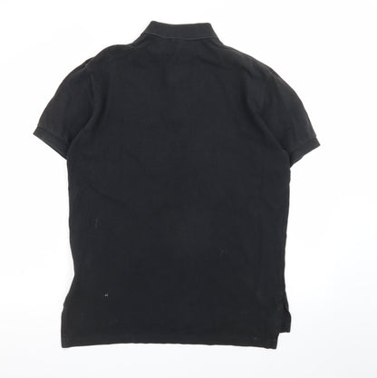 Polo Ralph Lauren Men's Black Cotton Short Sleeve Polo M