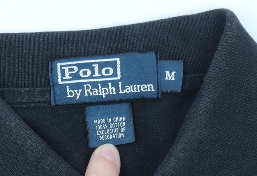 Polo Ralph Lauren Men's Black Cotton Short Sleeve Polo M