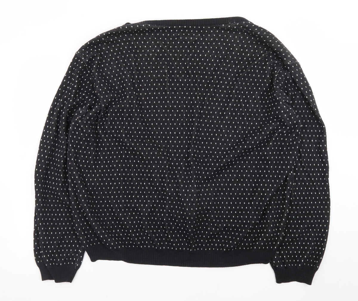Topman Men's Black 2XL Classic Knit Button Cardigan
