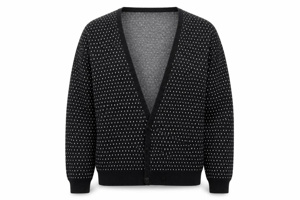 Topman Men's Black 2XL Classic Knit Button Cardigan