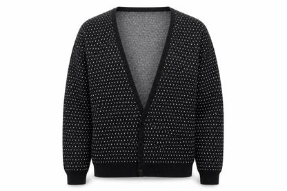 Topman Men's Black 2XL Classic Knit Button Cardigan