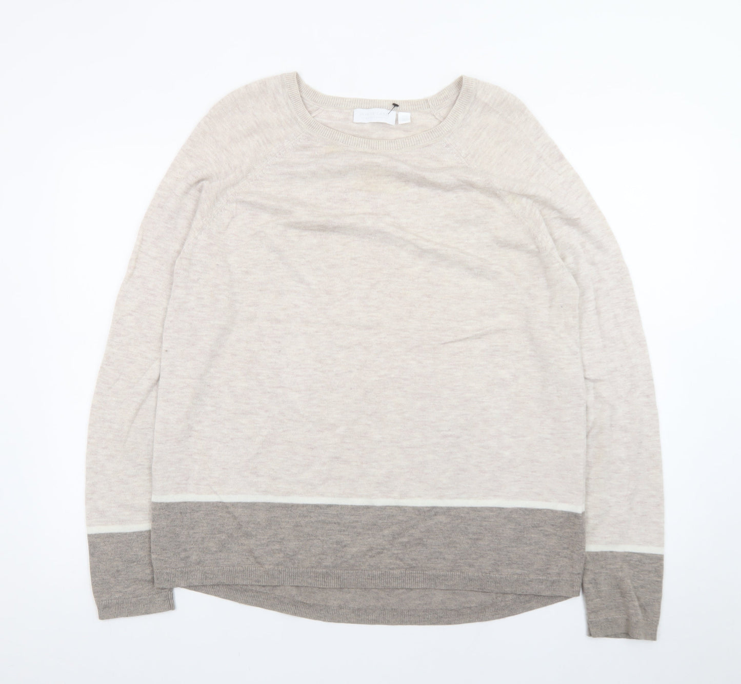The White Company Women’s Beige Wool Cashmere Pullover Jumper Size 14