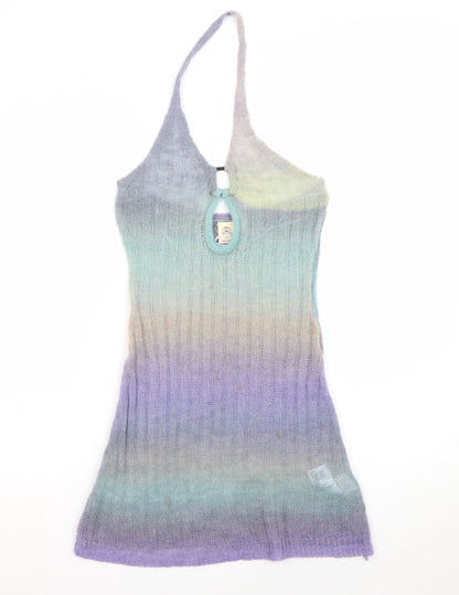 Urban Outfitters Women’s Multicoloured Halter Knit Slip Dress S