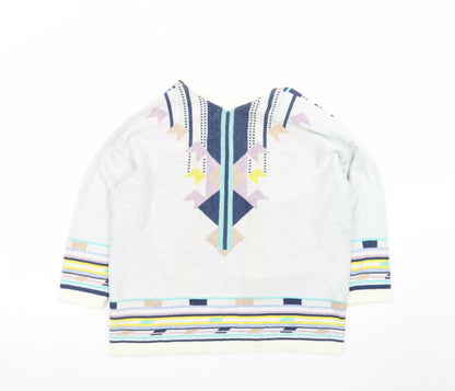 Marks and Spencer Womens Multicoloured Size 10 Aztec Knit Cardigan