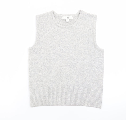 Marks and Spencer Womens Grey Knit Sleeveless Vest XS