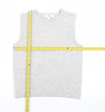 Marks and Spencer Womens Grey Knit Sleeveless Vest XS